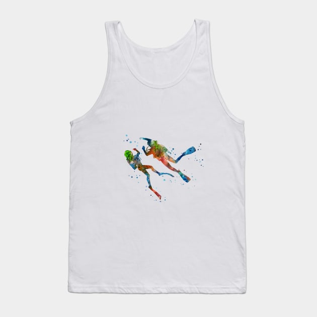 Scuba divers scuba couple Tank Top by RosaliArt